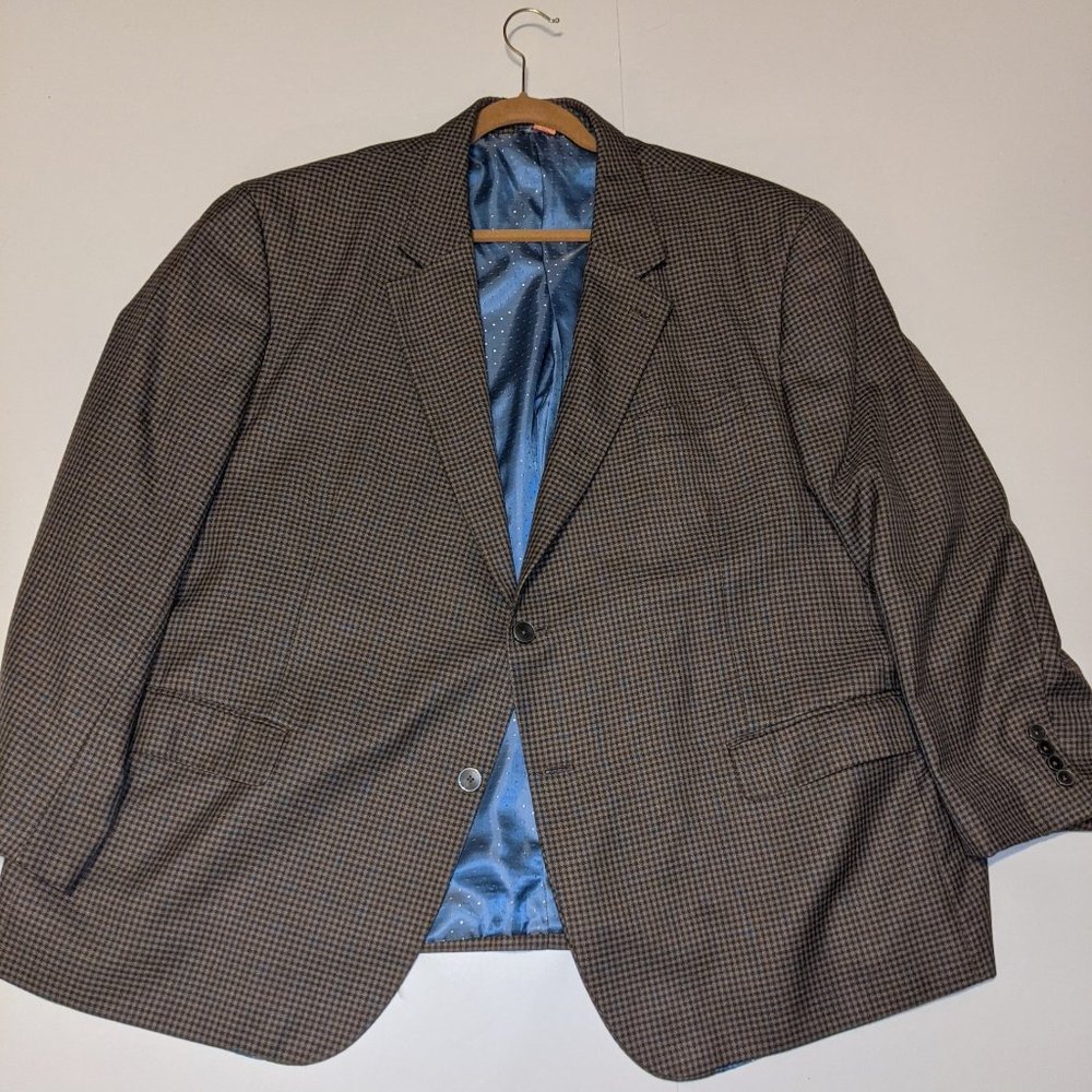 Brown & Blue Check Blazer - Oak Hill DXL Original